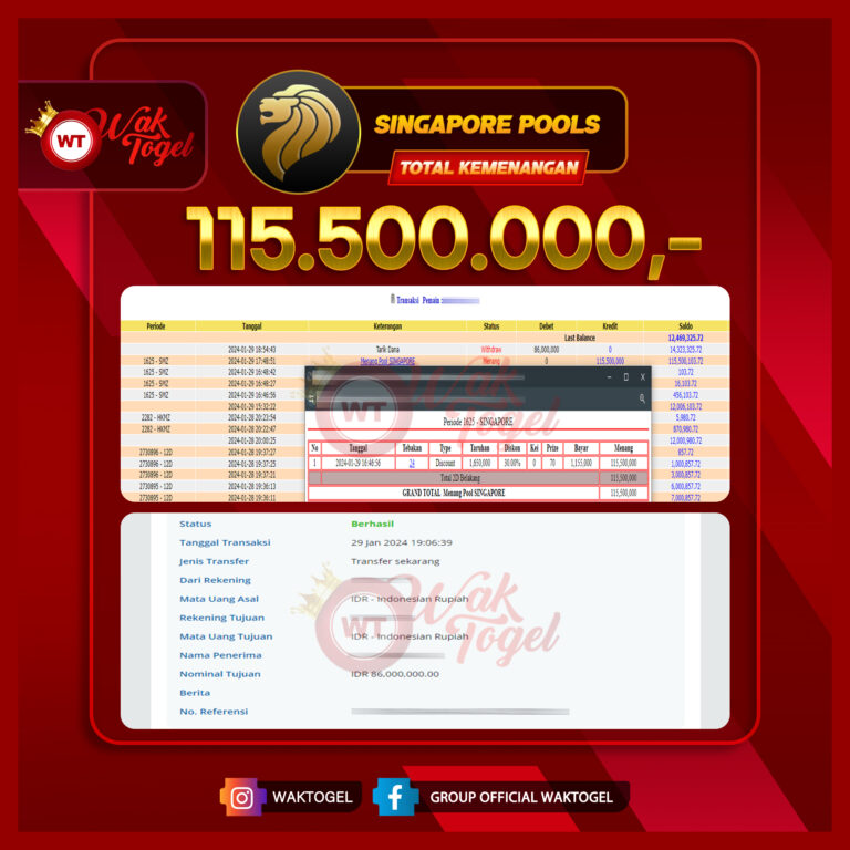 BUKTI PEMBAYARAN SINGAPORE WAKTOGEL