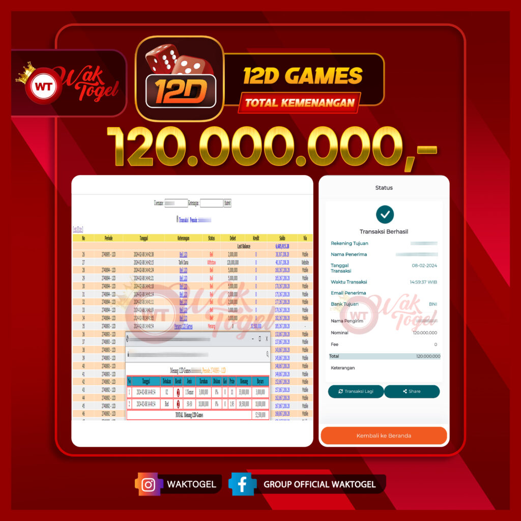 BUKTI PEMBAYARAN CASINO WAKTOGEL