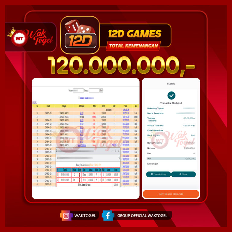 BUKTI PEMBAYARAN 12D GAMES WAKTOGEL