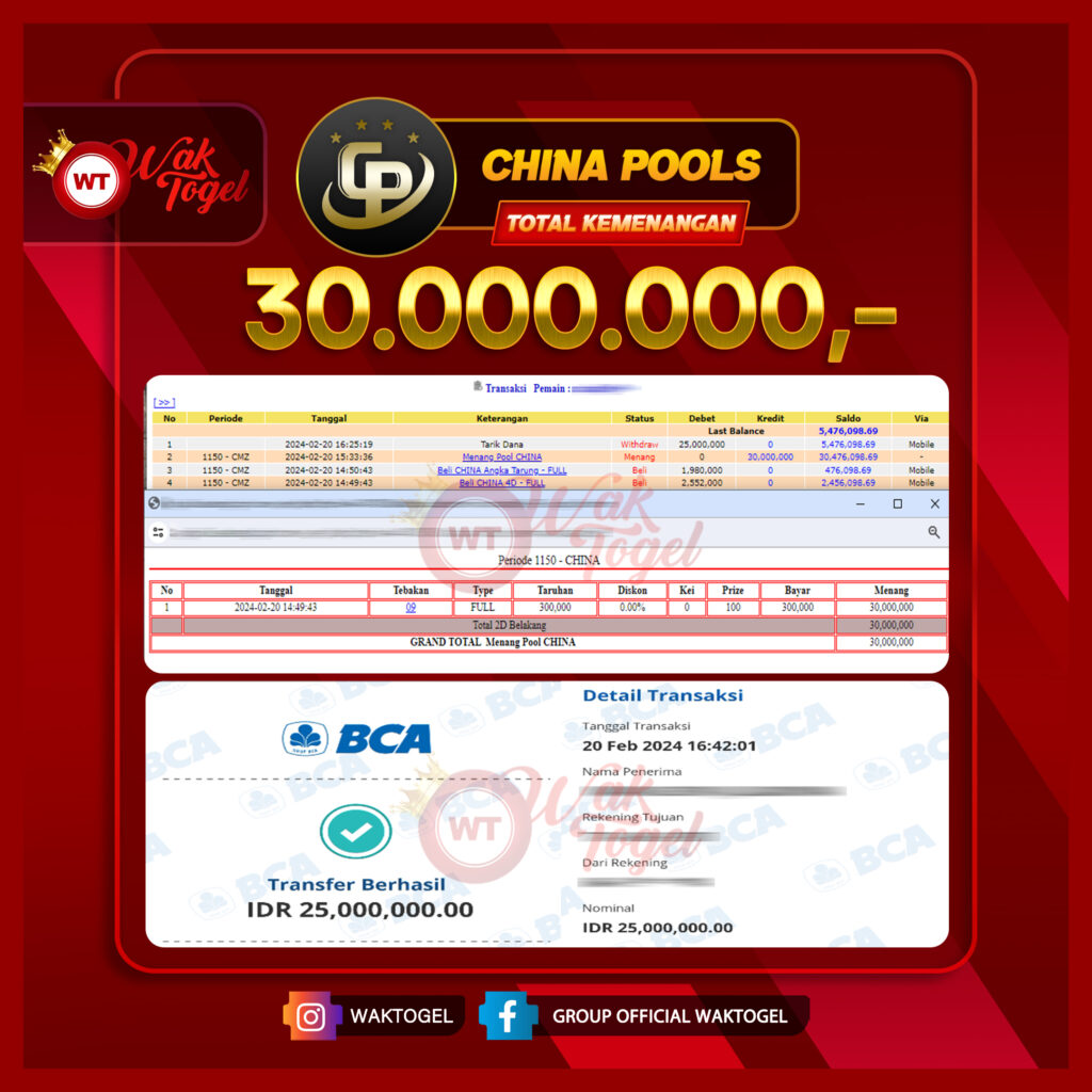 BUKTI PEMBAYARAN CHINA WAKTOGEL