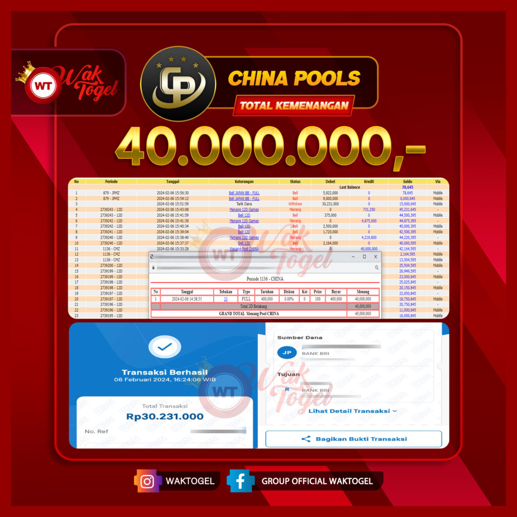 BUKTI PEMBAYARAN CHINA WAKTOGEL