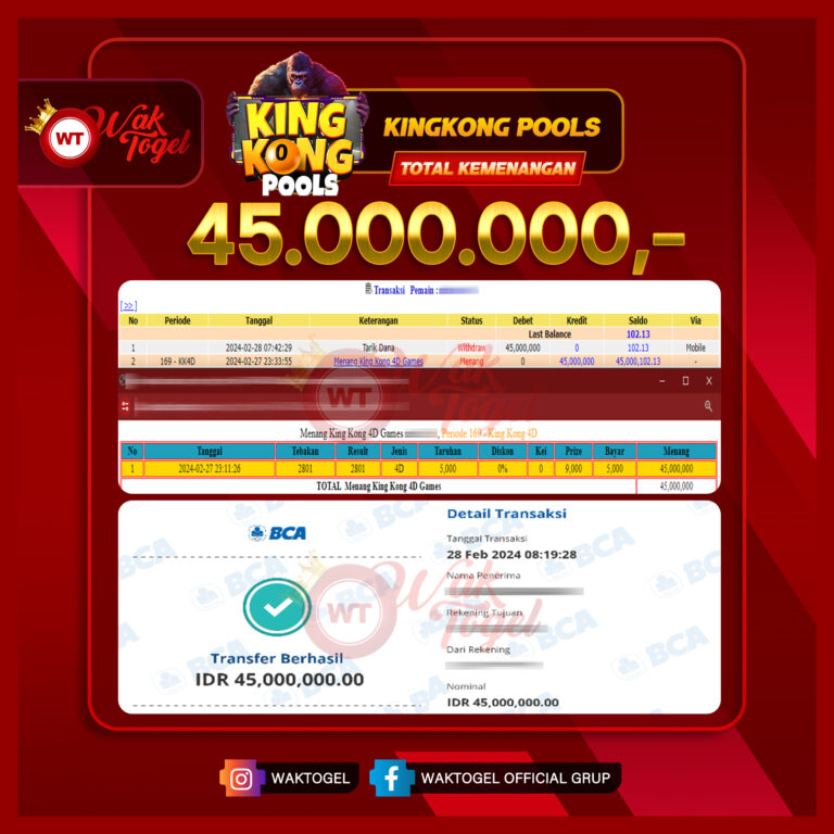 BUKTI PEMBAYARAN KINGKONG WAKTOGEL