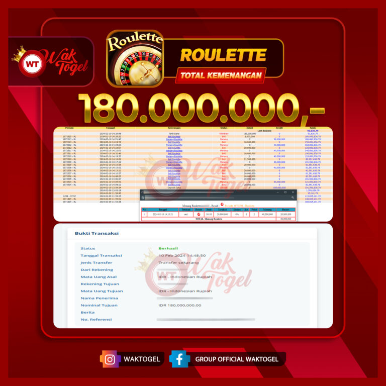 BUKTI PEMBAYARAN ROULETTE WAKTOGEL