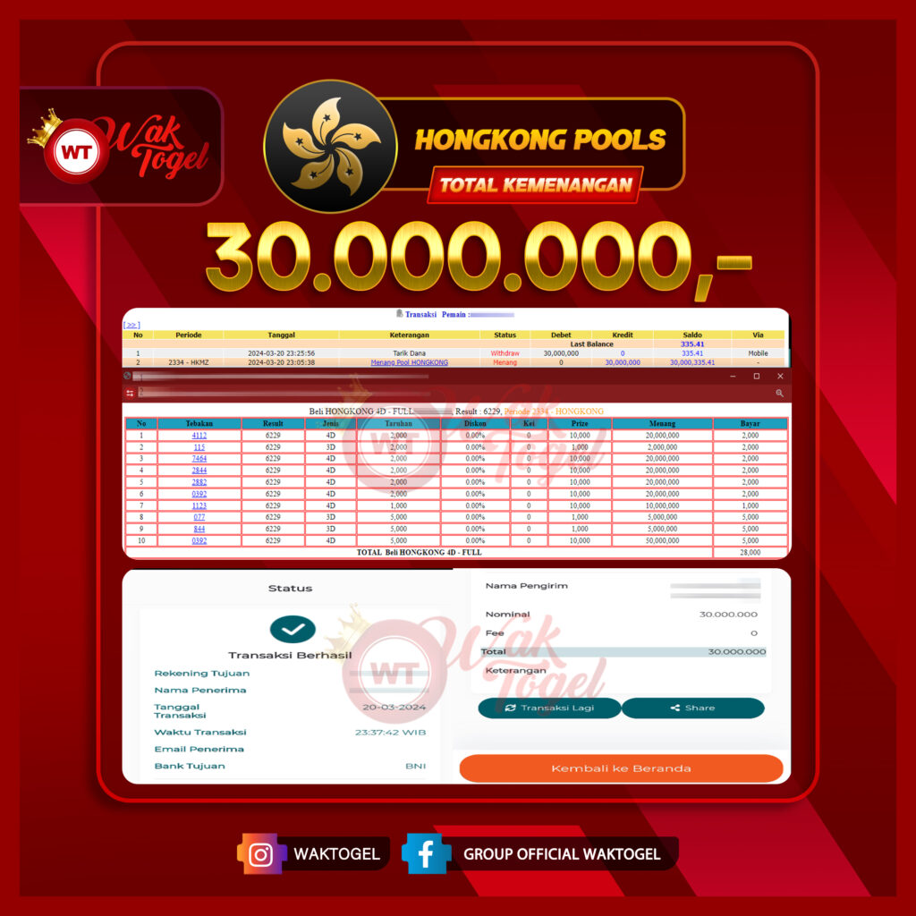 BUKTI PEMBAYARAN HONGKONG WAKTOGEL