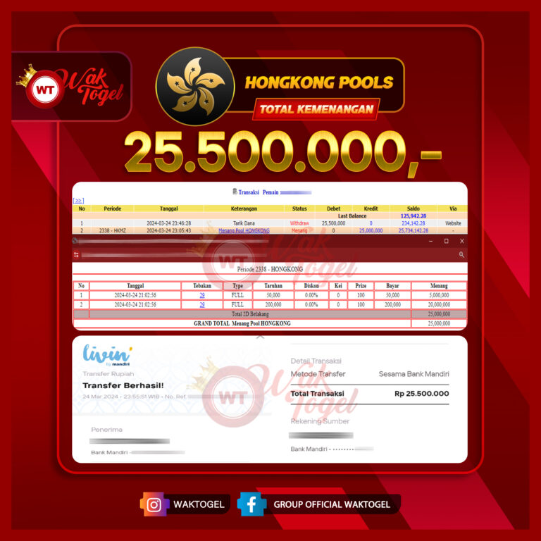 BUKTI PEMBAYARAN HONGKONG WAKTOGEL