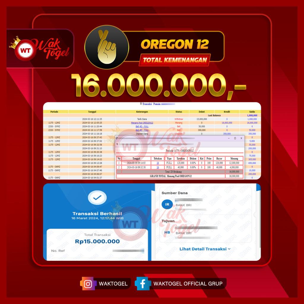 BUKTI PEMBAYARAN OREGON WAKTOGEL