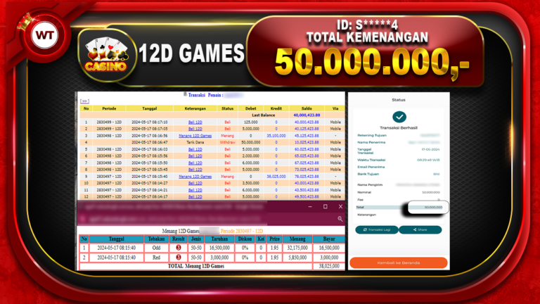 BUKTI PEMBAYARAN 12D GAMES WAKTOGEL