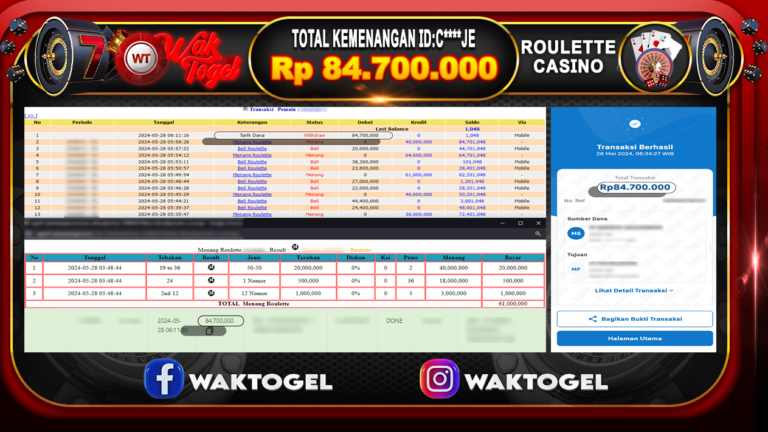 BUKTI PEMBAYARAN ROULETTE WAKTOGEL