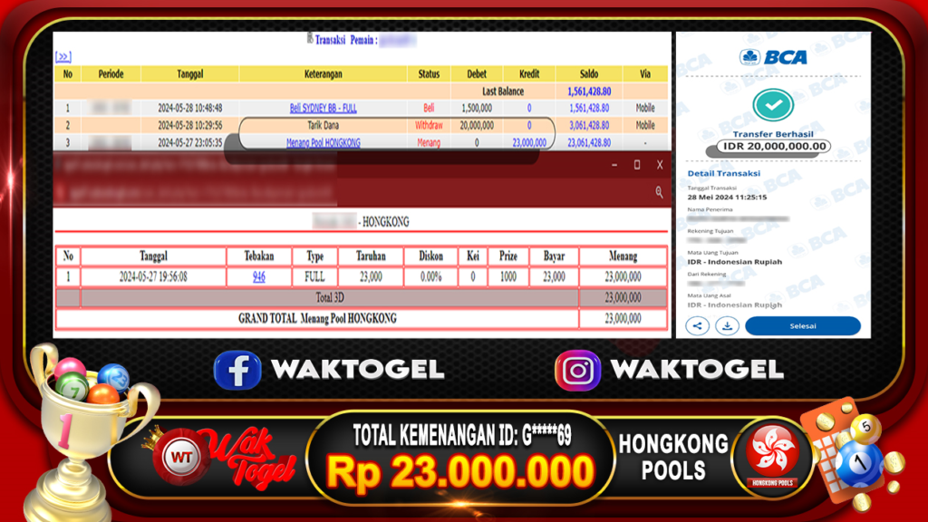 BUKTI PEMBAYARAN HONGKONG WAKTOGEL