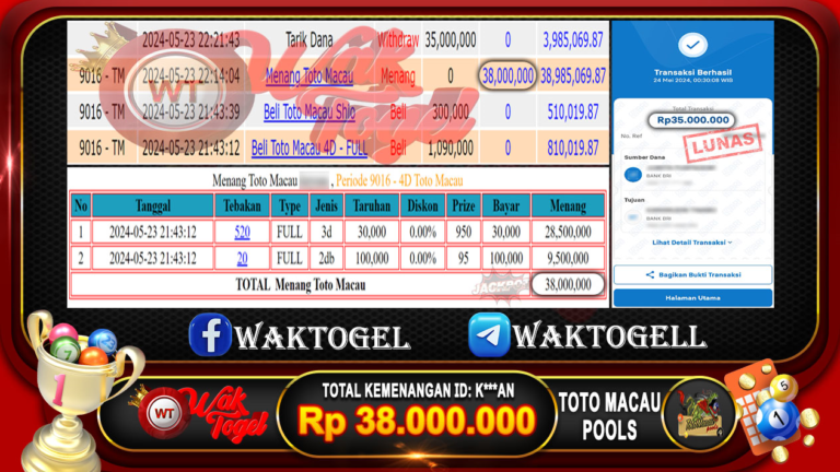 BUKTI PEMBAYARAN TOTOMACAU WAKTOGEL