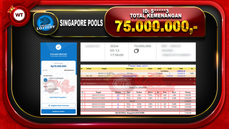 BUKTI PEMBAYARAN SINGAPORE WAKTOGEL