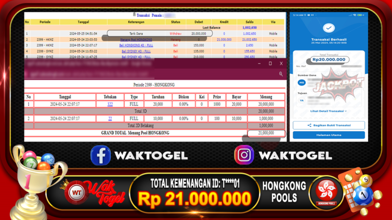 BUKTI PEMBAYARAN HONGKONG WAKTOGEL