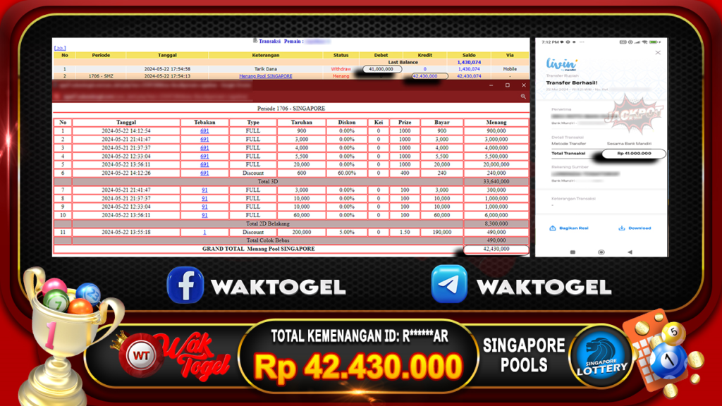 BUKTI PEMBAYARAN SINGAPORE WAKTOGEL