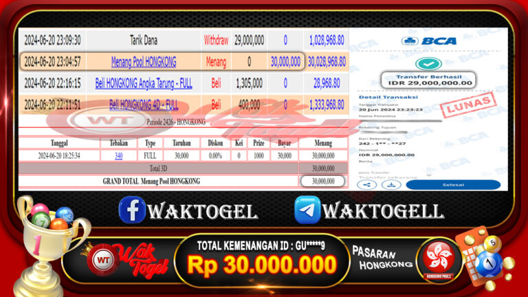 BUKTI PEMBAYARAN HONGKONG WAKTOGEL