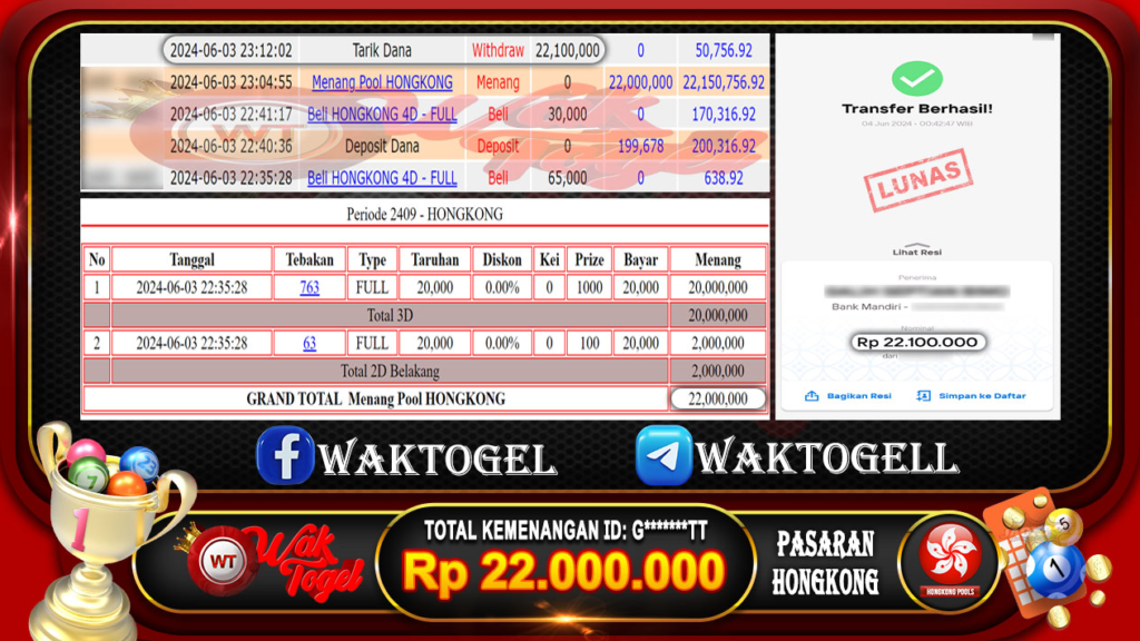 BUKTI PEMBAYARAN HONGKONG WAKTOGEL