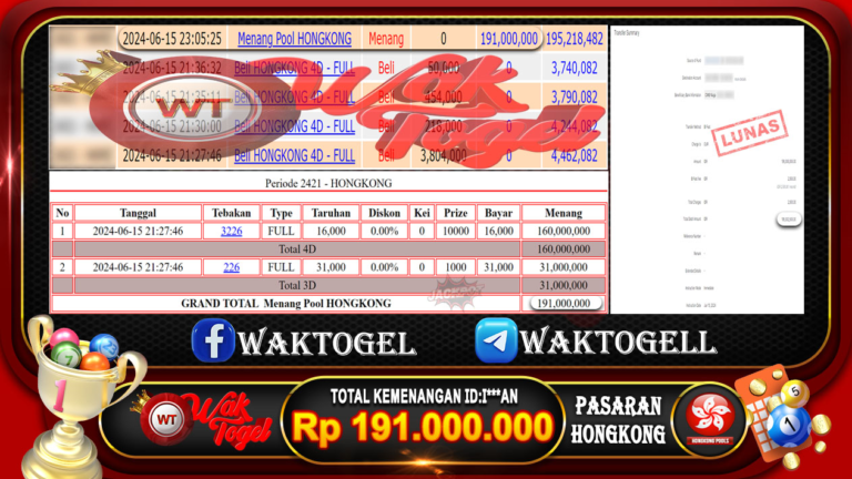 BUKTI PEMBAYARAN HONGKONG WAKTOGEL