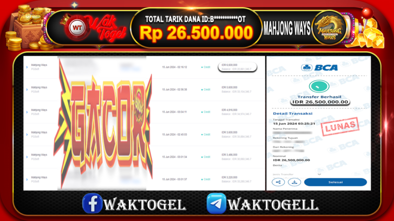 BUKTI PEMBAYARAN SLOT WAKTOGEL