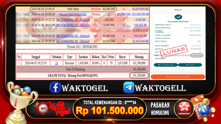 BUKTI PEMBAYARAN HONGKONG WAKTOGEL