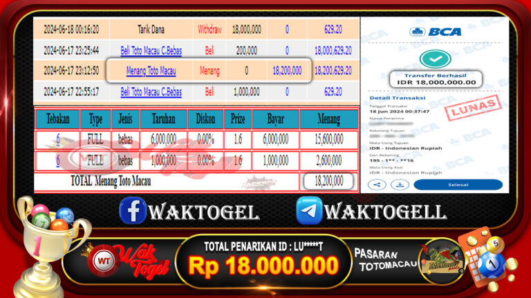 BUKTI PEMBAYARAN TOTO MACAU 4D  WAKTOGEL