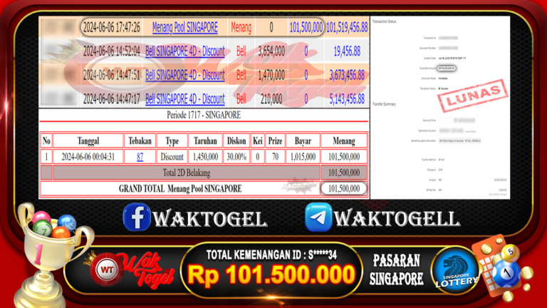 BUKTI PEMBAYARAN SINGAPORE WAKTOGEL