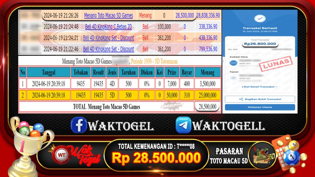 BUKTI PEMBAYARAN TOTO MACAU 5D WAKTOGEL