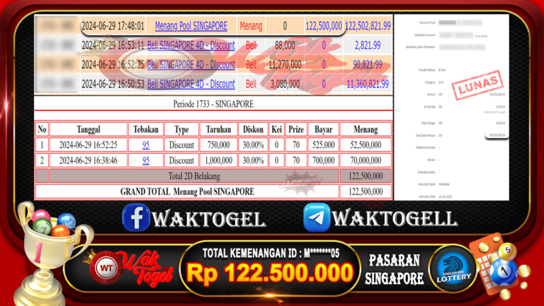 BUKTI PEMBAYARAN SINGAPORE WAKTOGEL