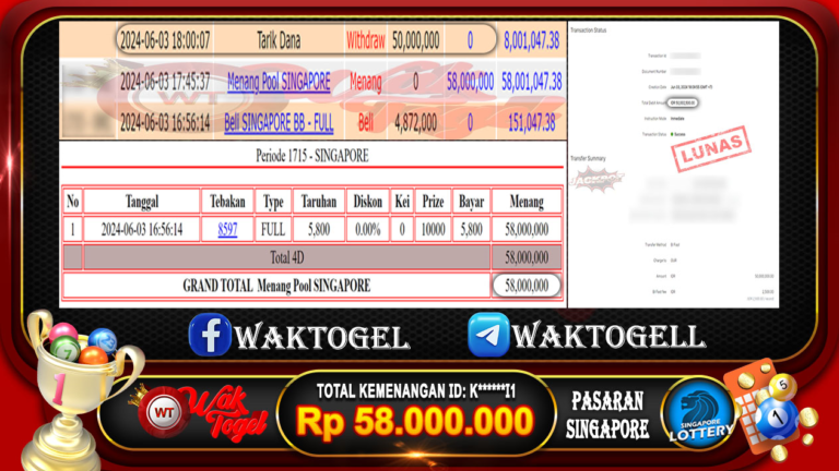 BUKTI PEMBAYARAN SINGAPORE WAKTOGEL