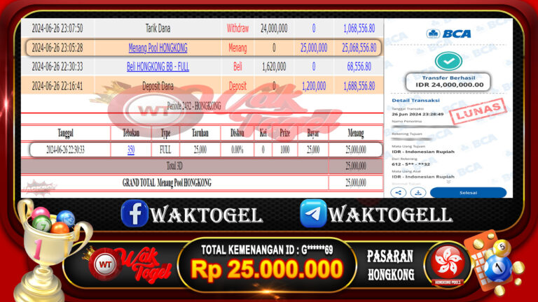 BUKTI PEMBAYARAN HONGKONG WAKTOGEL