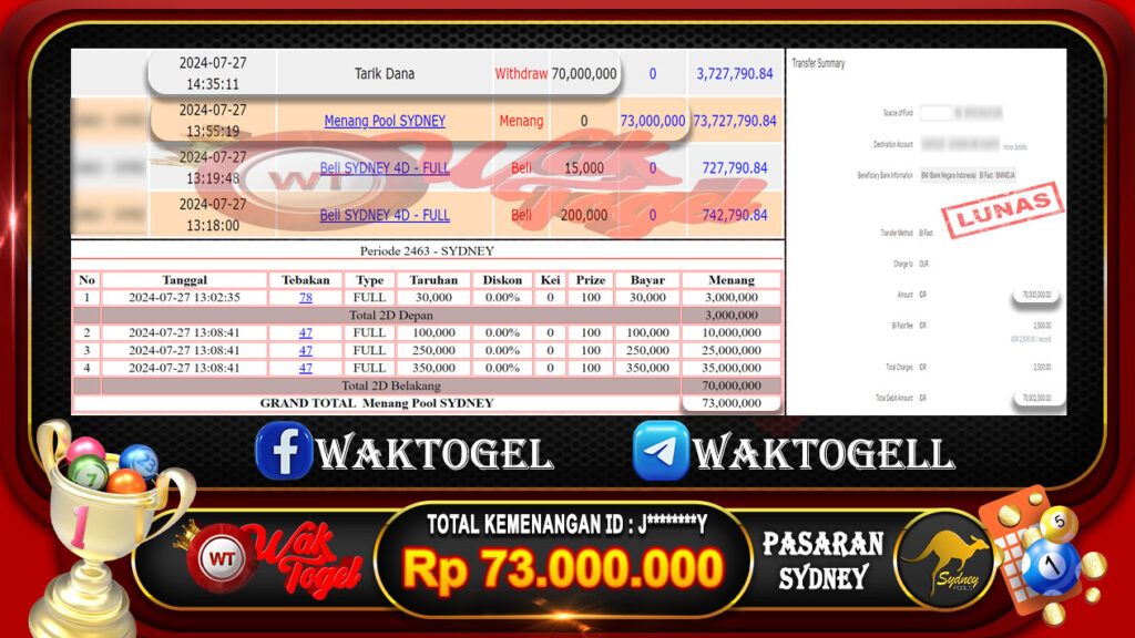 BUKTI PEMBAYARAN SYDNEY WAKTOGEL