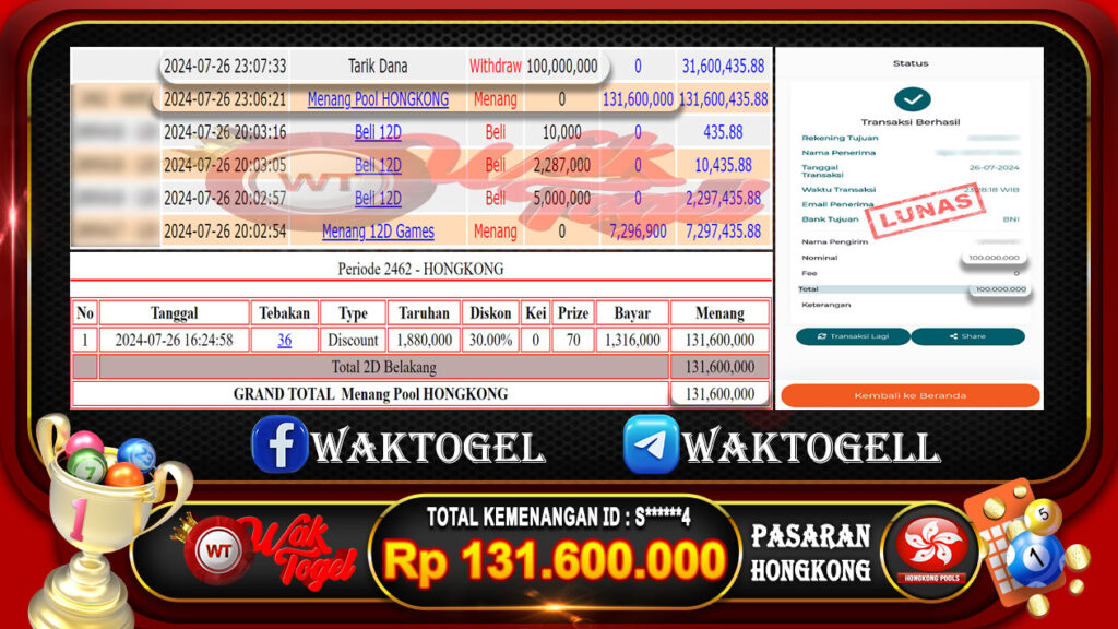 BUKTI PEMBAYARAN HONGKONG WAKTOGEL