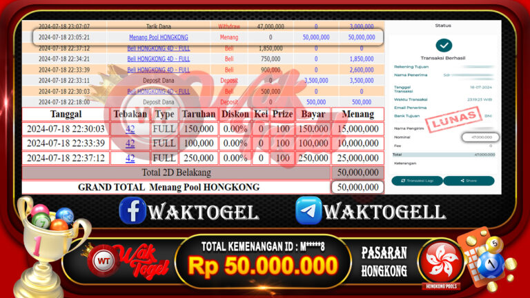 BUKTI PEMBAYARAN HONGKONG WAKTOGEL