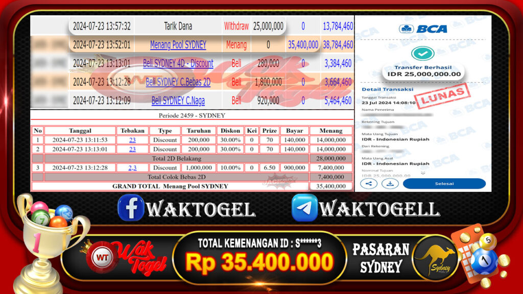 BUKTI PEMBAYARAN SYDNEY WAKTOGEL