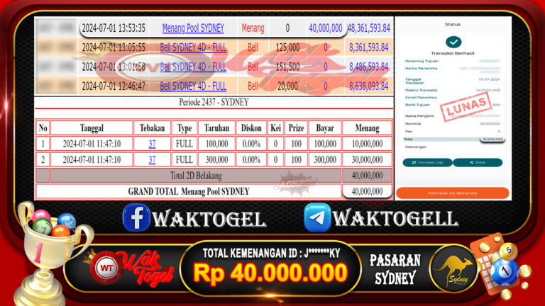 BUKTI PEMBAYARAN SYDNEY WAKTOGEL