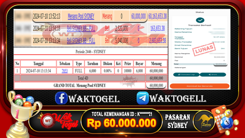 BUKTI PEMBAYARAN SYDNEY WAKTOGEL