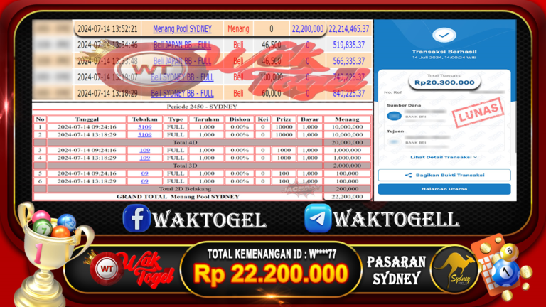 BUKTI PEMBAYARAN SYDNEY WAKTOGEL