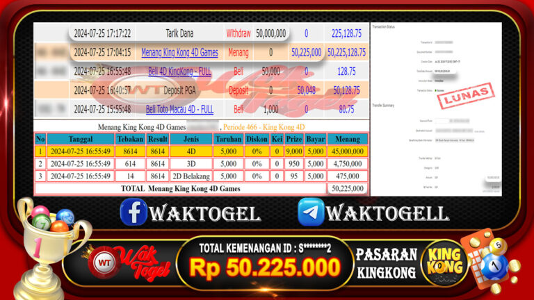 BUKTI PEMBAYARAN KINGKONG WAKTOGEL