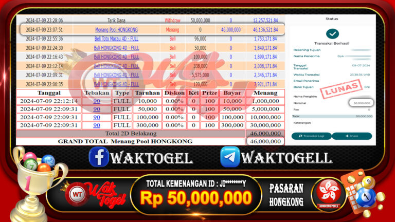 BUKTI PEMBAYARAN HONGKONG WAKTOGEL