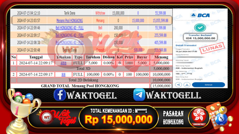 BUKTI PEMBAYARAN HONGKONG WAKTOGEL