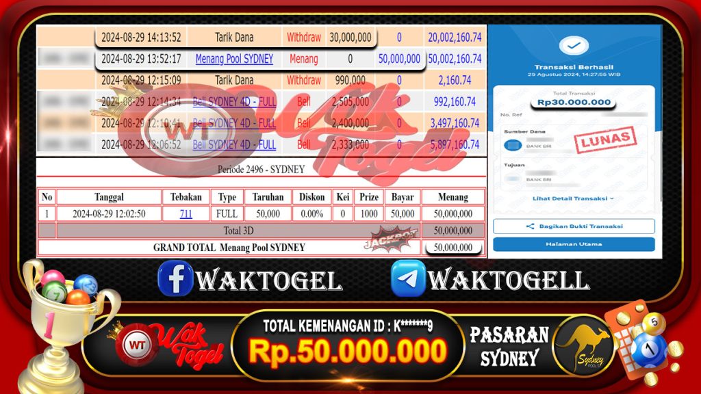 BUKTI PEMBAYARAN SYDNEY WAKTOGEL