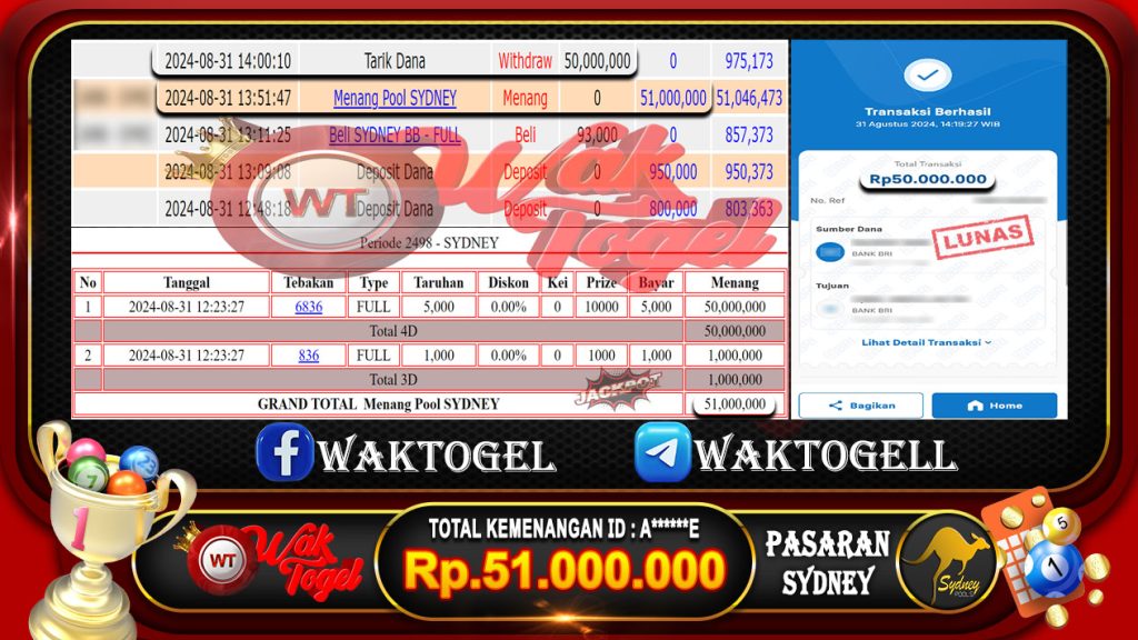 BUKTI PEMBAYARAN SYDNEY WAKTOGEL