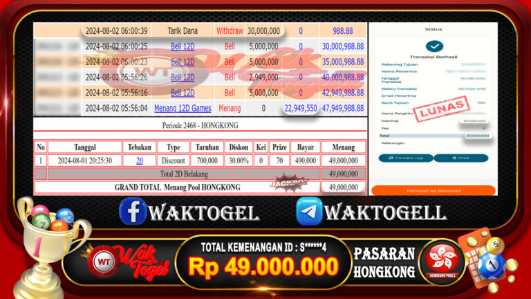 BUKTI PEMBAYARAN HONGKONG WAKTOGEL