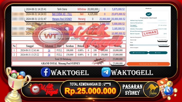 BUKTI PEMBAYARAN SYDNEY WAKTOGEL