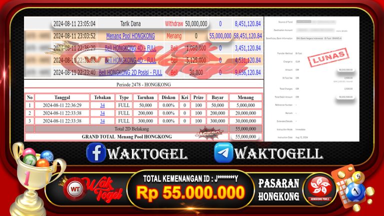 BUKTI PEMBAYARAN HONGKONG WAKTOGEL