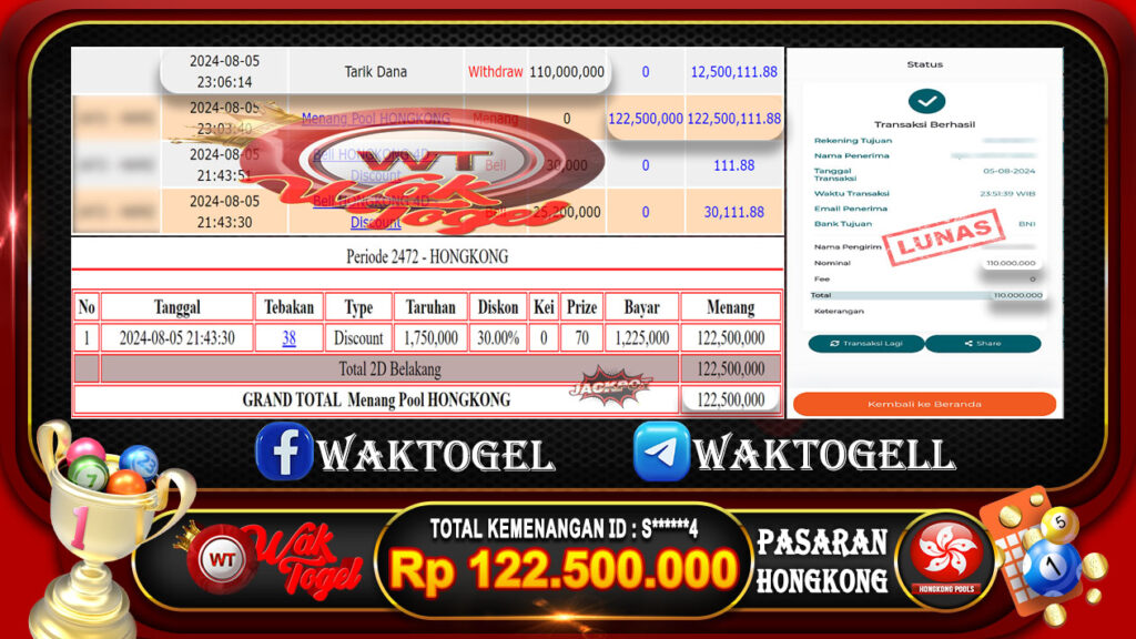 BUKTI PEMBAYARAN HONGKONG WAKTOGEL