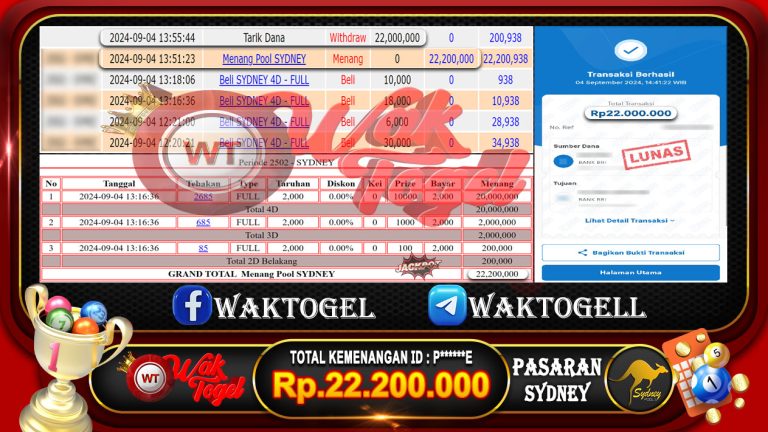 BUKTI PEMBAYARAN SYDNEY WAKTOGEL