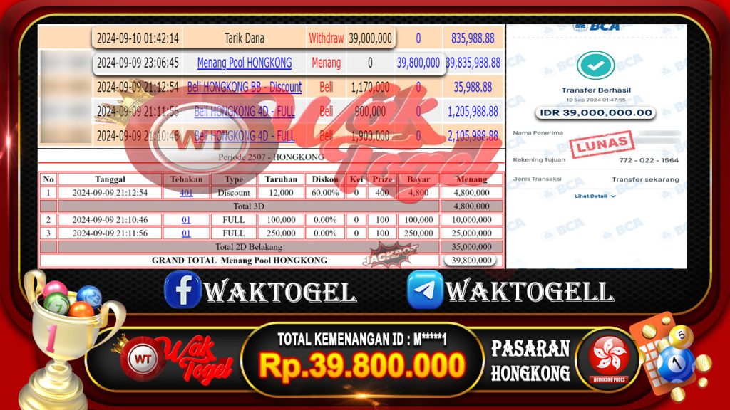 BUKTI PEMBAYARAN HONGKONG WAKTOGEL