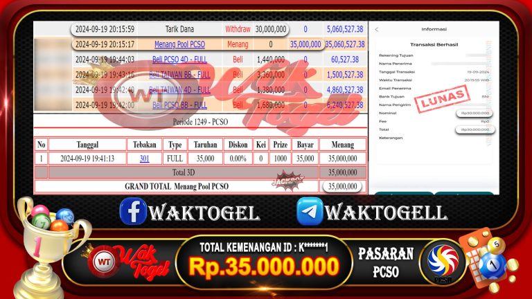 BUKTI PEMBAYARAN PCSO WAKTOGEL