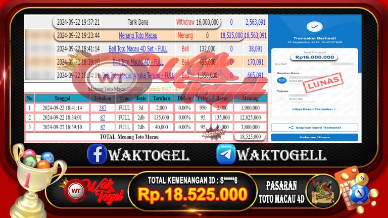 BUKTI PEMBAYARAN TOTO MACAU 4D WAKTOGEL