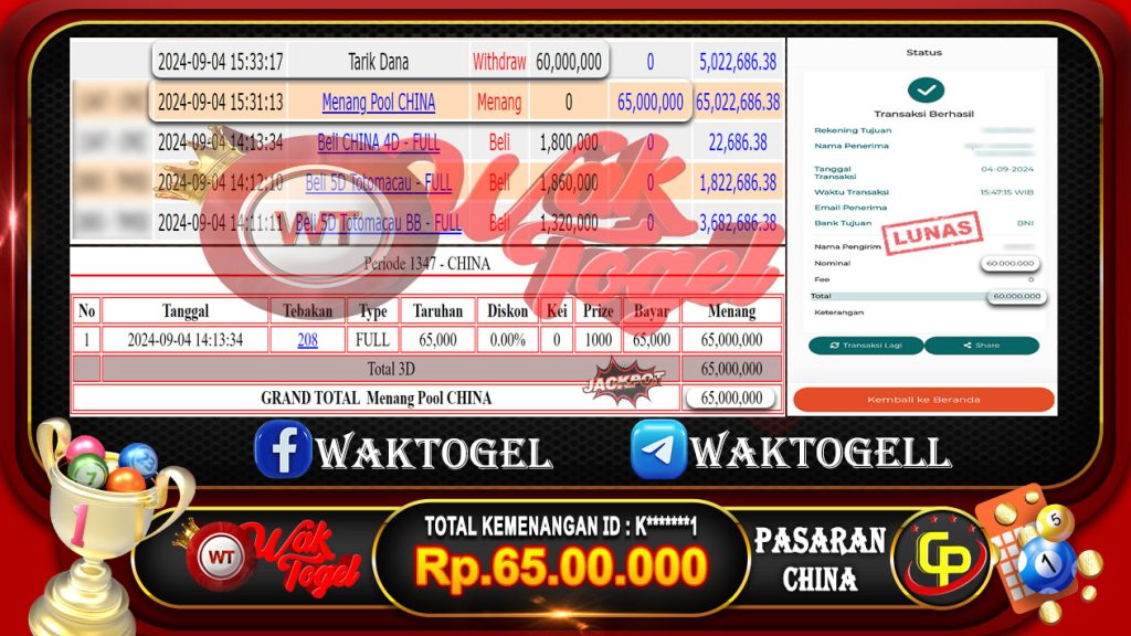 BUKTI PEMBAYARAN CHINA WAKTOGEL