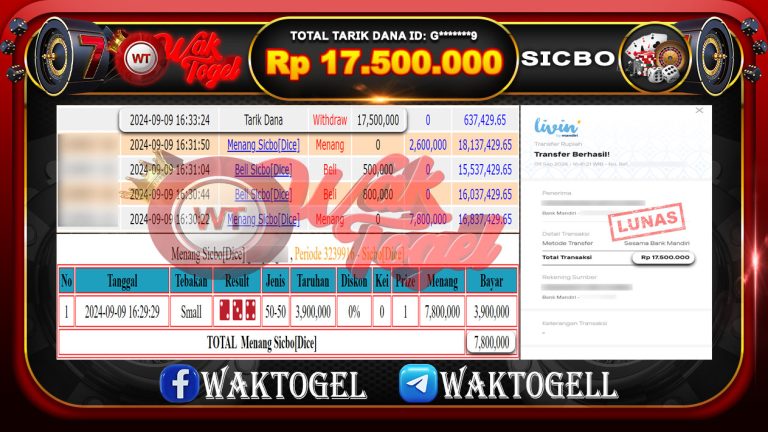 BUKTI PEMBAYARAN SICBO WAKTOGEL